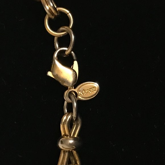 MONET GOLDTONE BOW TIE CHAIN LINK BRACELET - Picture 4 of 4